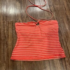 Vibrant Striped Halter Tank Top